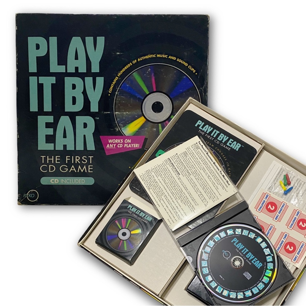 RYKO Play It By Ear The First CD Game Vintage 1991 No291 Audio Trivia Board Game
